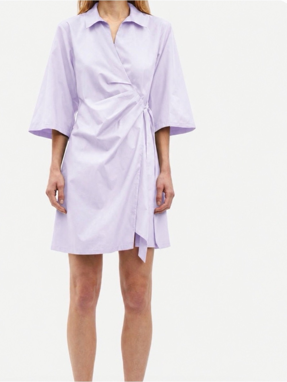 Samsøe & Samsøe Sahani Short Dress Medium Lavender Purple Heather Wrap 14644